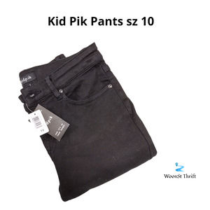 Kid Pik Girls Cuffed Skinny Jeans Black sz 10